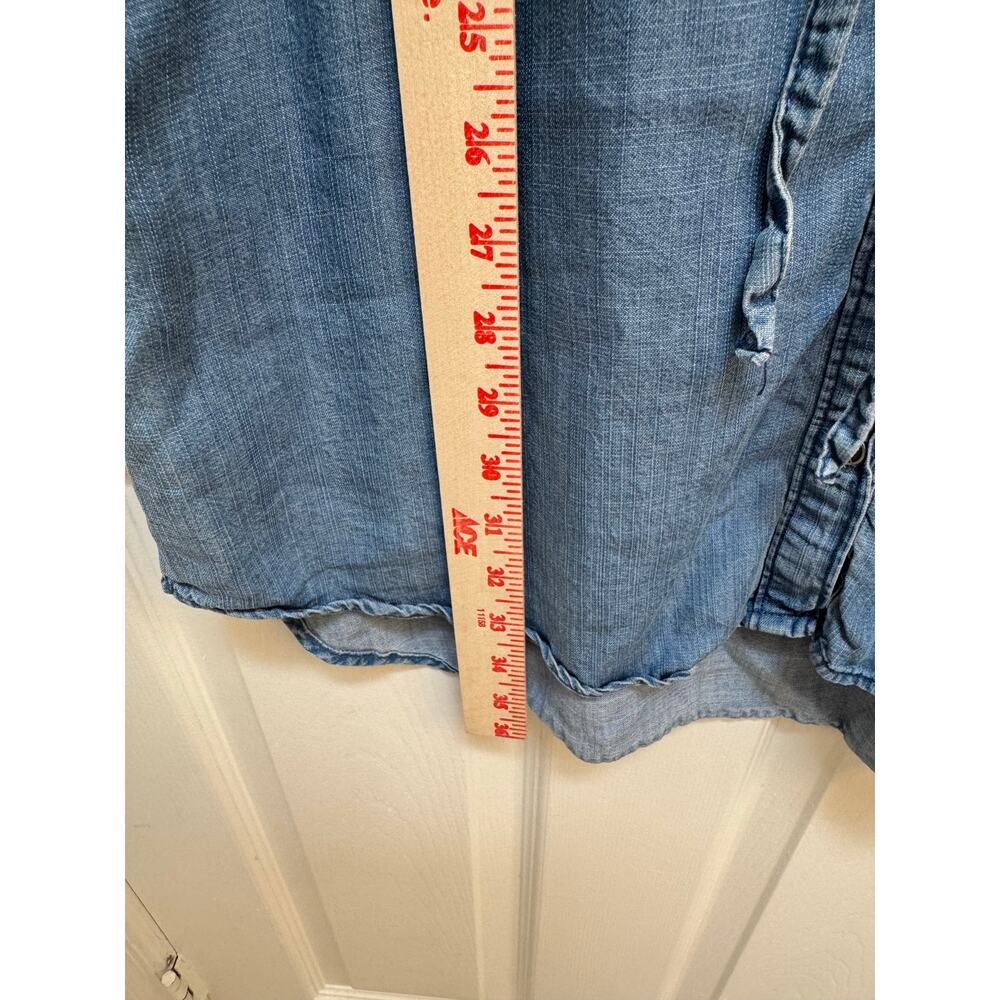 Thread & Supply Tencel Chambray Denim Dress Size Medium - Picture 6 of 7